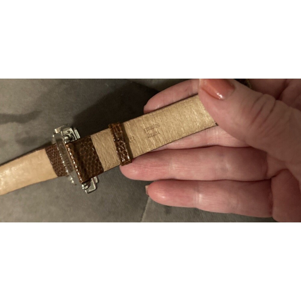VTG Women’ECCLISSI sterling silver watch 22725  lizard band needs battery unisex - Picture 4 of 7